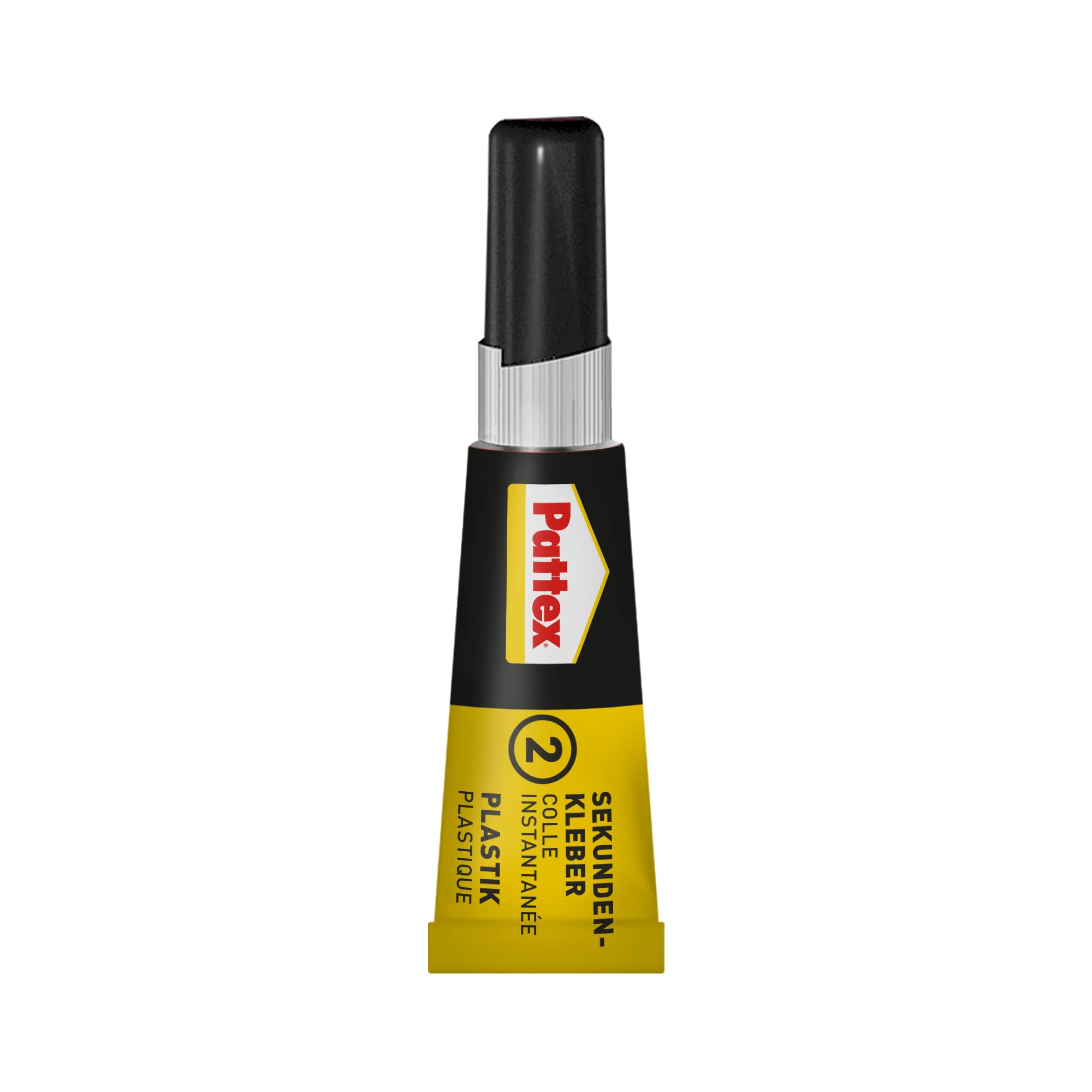 Pattex Plastix Szybki Klej Błyskawiczny do Plastiku, Przezroczysty, 2g i 4ml