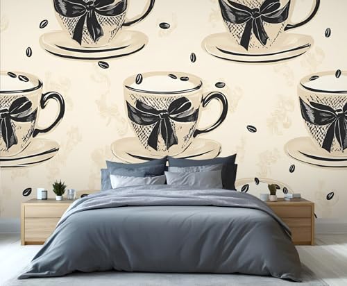 Papier peint café vintage 500x350cm pour salon - 4