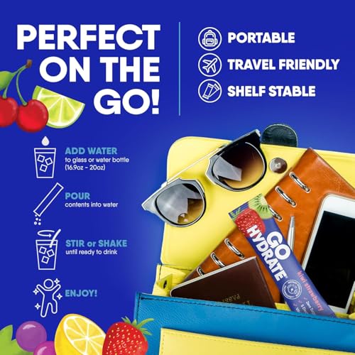 Image of GoHydrate Low Sodium Electrolyte Powder Sugar Free - Passion Fruit 30 Count