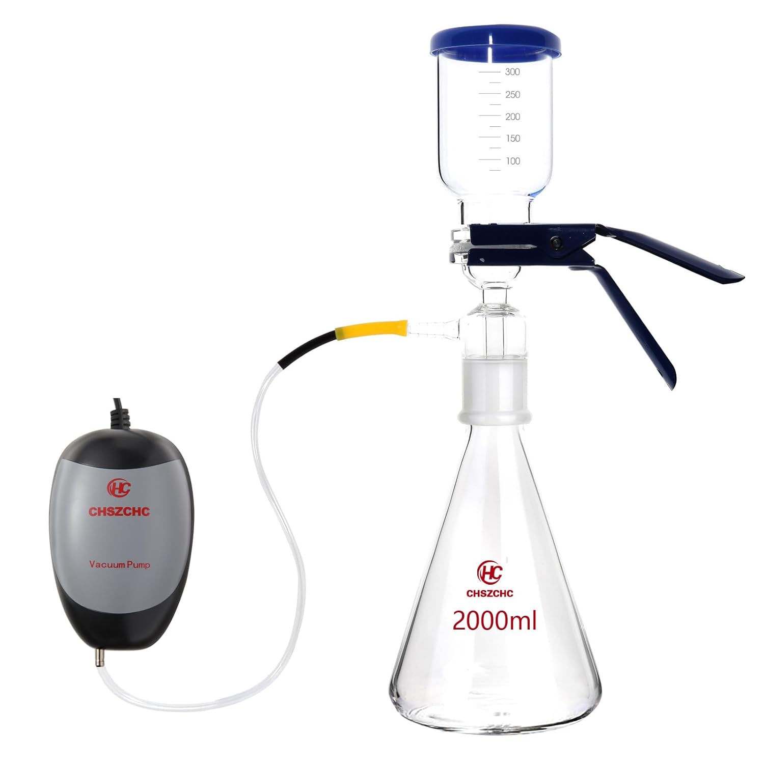 2000ml Glass Vacuum Suction Filter, Lab Vacuum Filtration Distillation