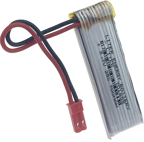 Miniatura 2 de Batería de litio de 3.7V 700mAh 701855 para alta ampliación 25C Drone batería con conector JST para vehículo aéreo U815A U818A