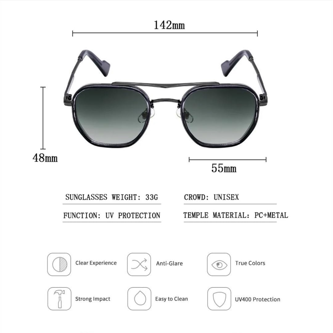 Gafas de sol para exteriores para hombre Vintage Luxe