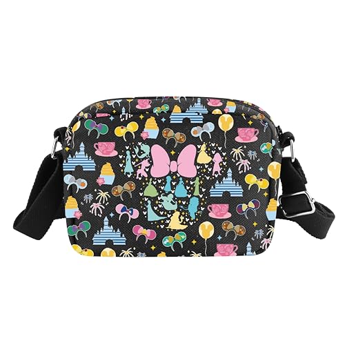 MBMSO Princess Crossbody Bag Princess Character Gifts for Princess Group Fans Fairy Tales Princess Merch Princess Party Purse