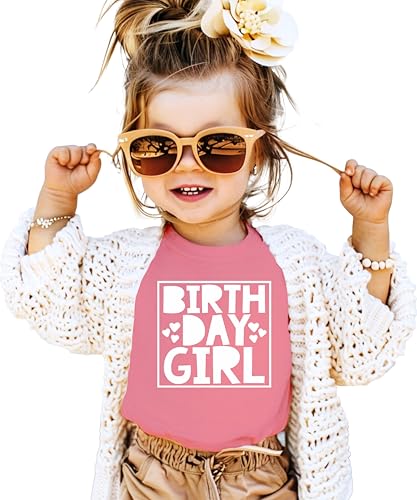 Olive Loves Apple Birthday Girl Square with Hearts Birthday T-Shirts and Raglans for Any Age Birthday2