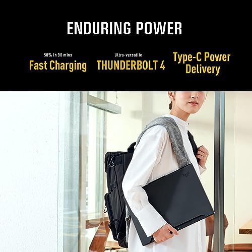 TUF Dash 15 (2022) FX517ZM Laptop Computer, 15.6” 144Hz FHD Display, Intel Core i7-12650H Processor, Nvidia GeForce RTX 3060 Graphics, 16GB DDR5 RAM, 512GB SSD, Windows 11 Home, Off Black - Notebook - Immagine 5