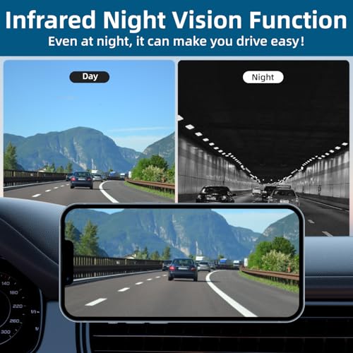 Uzone Rückfahrkamera Kabellos,Nachtsicht,IP68 Wasserdicht,Magnetisch,WiFi Rückfahrkamera Auto...