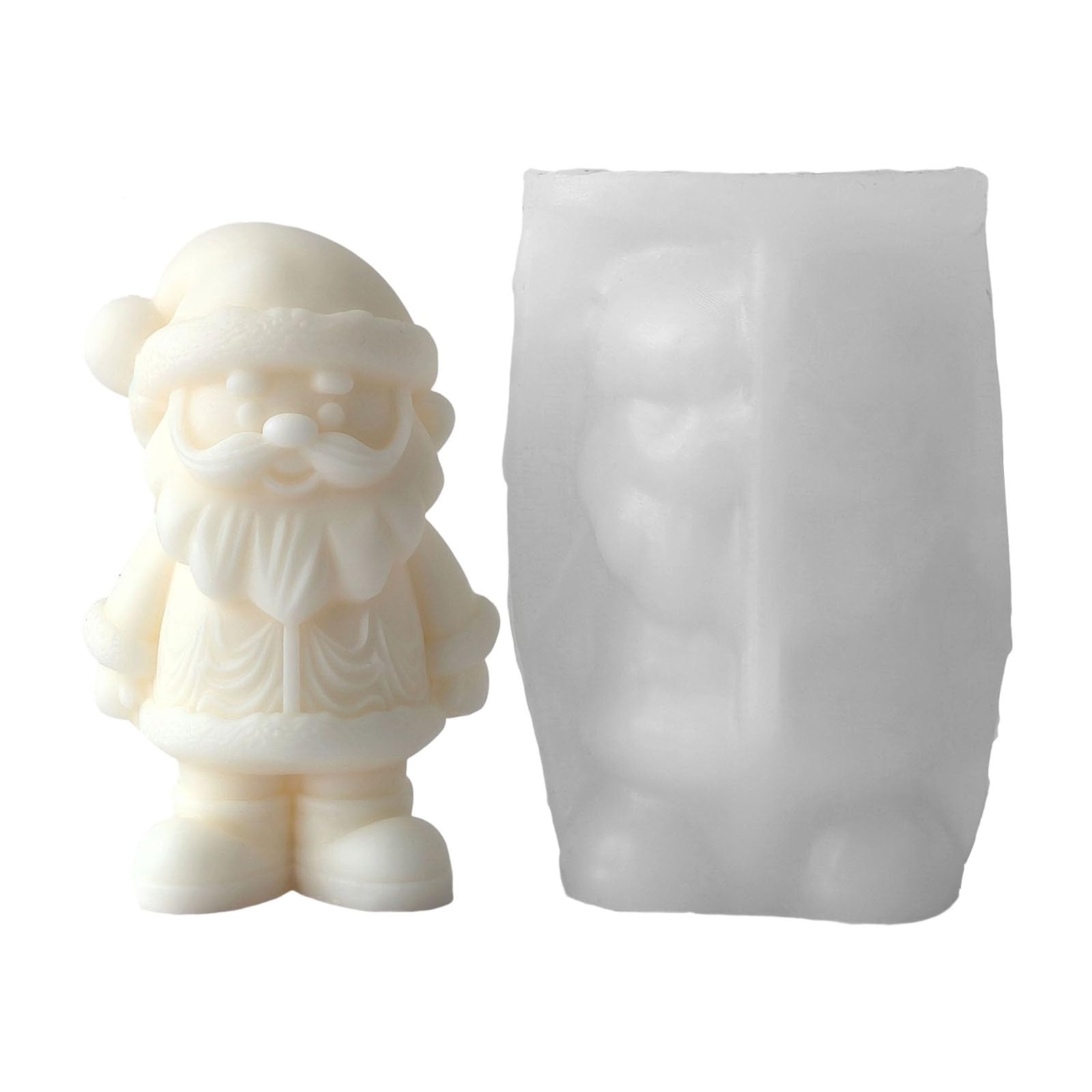 Xjdzineq Santa Figure Clause Silicone Mold for Soap Making Christmas Theme Silicones for Epoxy Resin Making Supplies
