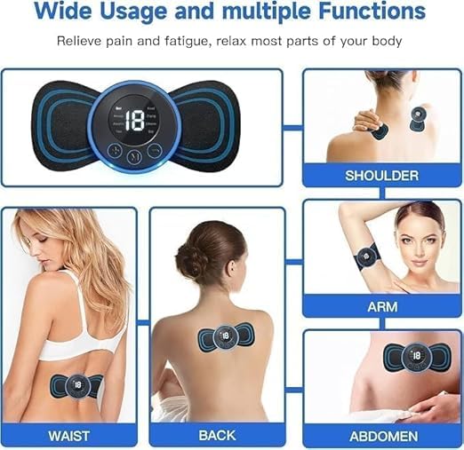 EMS mini butterfly massage - portable wireless pain relief and muscle discounts for neck, back, shoulders, feet and feet - 8 mode and 19 strength level - electric body massage for blood circulation EMS mini butterfly massage - portable wireless pain relief and muscle discounts for neck, back, shoulders, feet and feet - 8 mode and 19 strength level - electric body massage for blood circulation