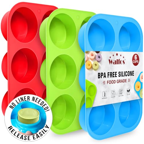 Silicone Cake Cookie Mold, Walfos Round Cylinder Chocolate Covered Cakes Molds, BPA Free and...