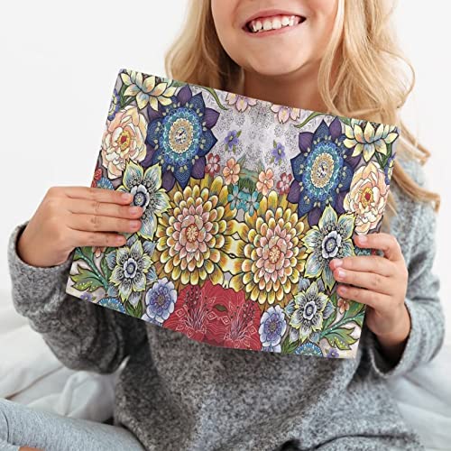 Hinthetall Boho Floral 1 Pack Stretchable Book Sleeve Cover for Paperbacks Hardcover Textbooks up to 9 x 11, Office Supplies Washable and Reusable School Supply for Students 4 51mEvZf6rWL