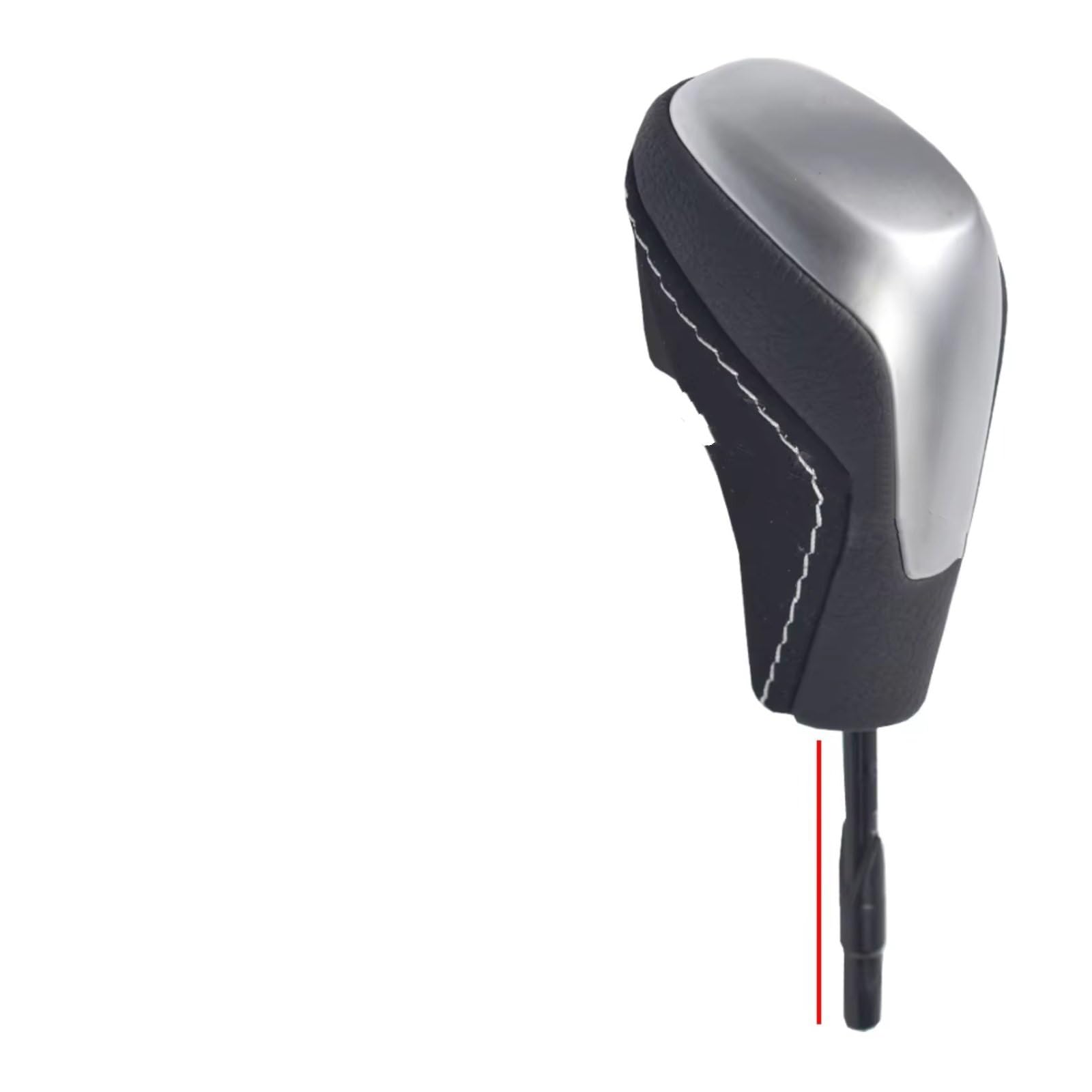 HILLAR Car Gear Stick Knob for BMW E39 E46 E53 E60 E61 E63 E64 E83 E81 E82 E87 E90 E91 E92 E93 Automatic Gear Shift Knob(Silver-Suede-Short)