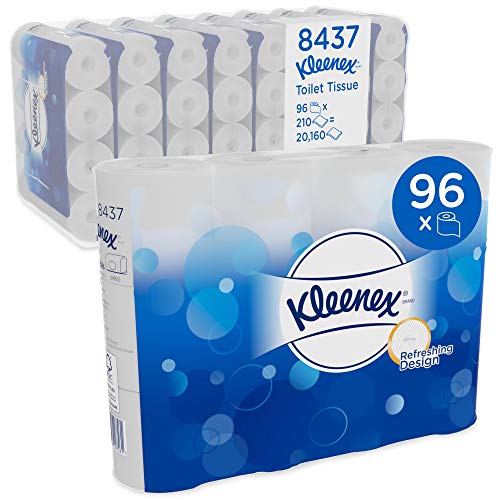 Kleenex Rollos de papel higiénico 8437- blancos, 2 capas, 96 x 210 (20160 hojas)