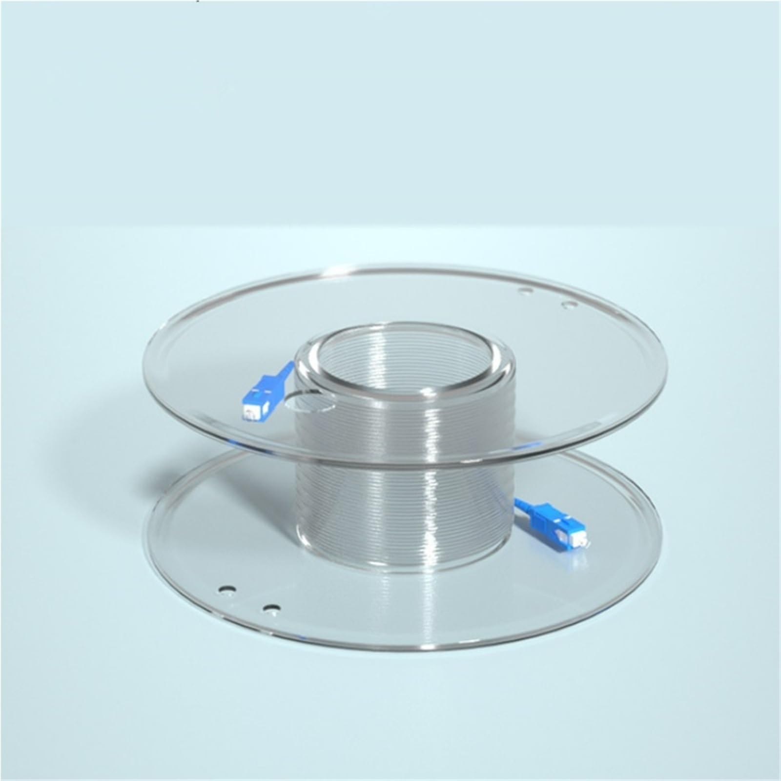 Cable de fibra óptica transparente para interiores, invisible, monomodo, de un solo núcleo, línea de extensión doméstica (60 m, 1 pieza con tambor)