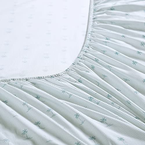 Tommy Bahama - King Sheets, Cotton Percale Bedding Set, Crisp & Cool, Stylish Bedding Set (Kaw Palms Blue, King) - Image 3