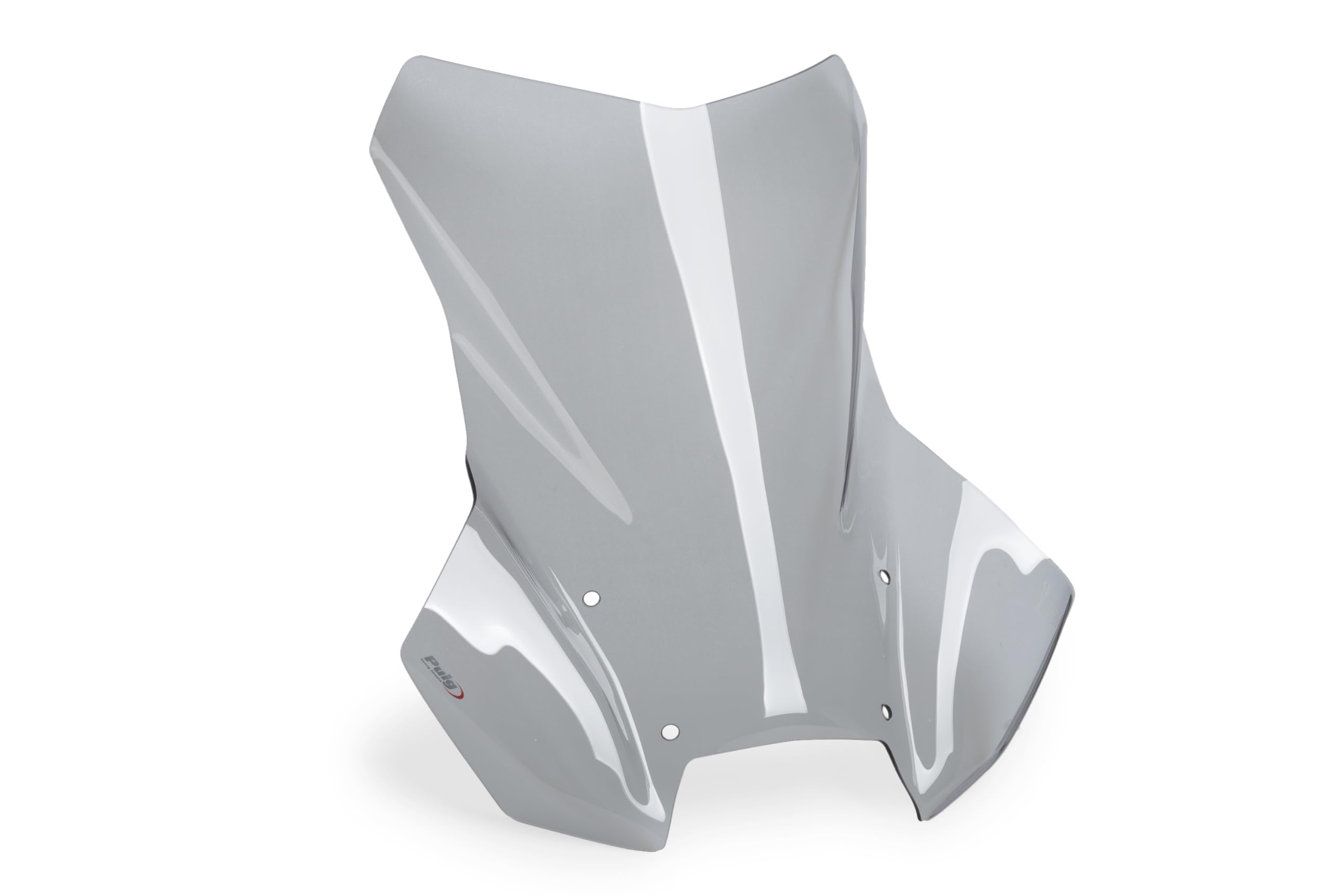 Puig 22268S Touring windscreen made of 4 mm acrylic with UV protection, aerodynamic design, rounded profile, easy mounting and TÜV approval for trail adventure bikes, Graphics
