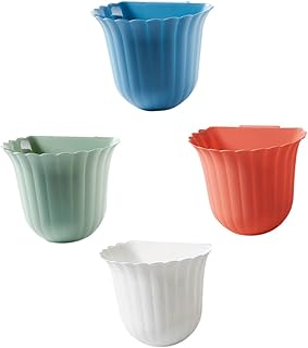 KOMBIUDA 4pcs Garbage Can Hanging Flower Pots Car Can Trash Bag Trash Cans for Cars Car Trashcans Car Dustbin Collapsible Bins Wall-Mounted Trash Bucket Pp Container Household