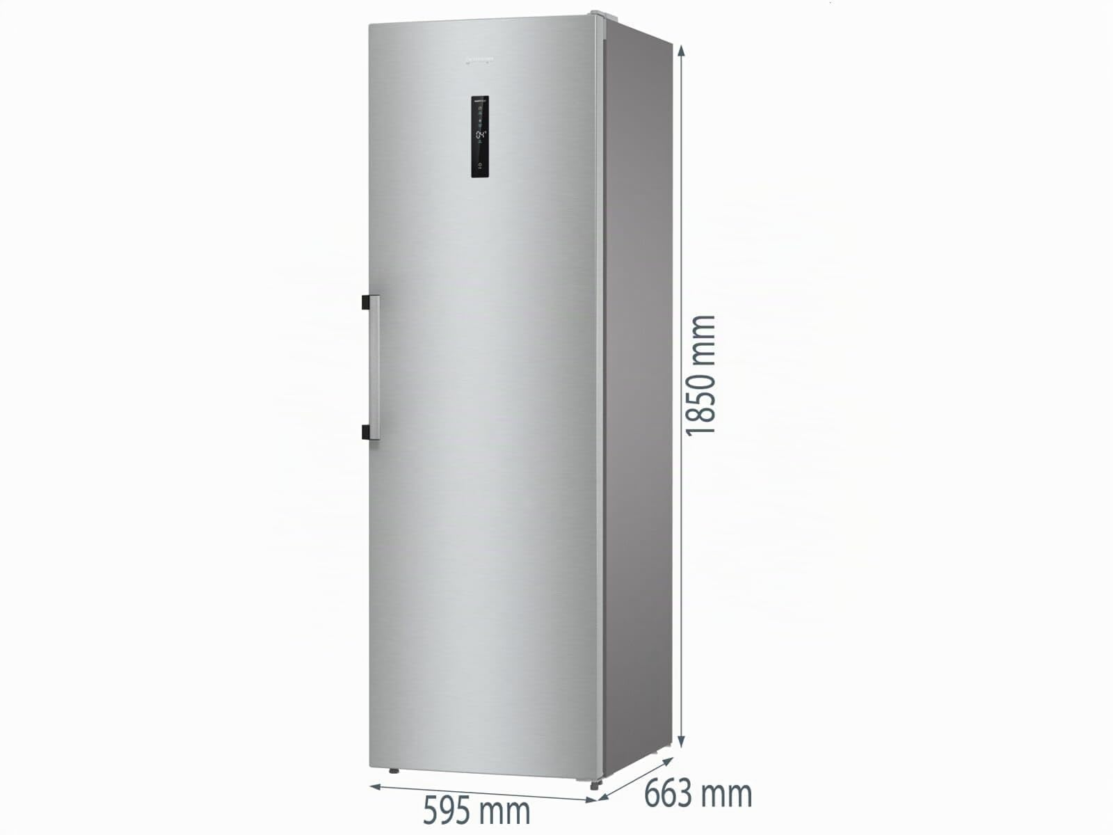 Gorenje R 619 DAXL6 Réfrigérateur/AdaptTech/FreshZone/Refroidissement par circulation d'air, écran LED, 398 l, 185 cm, classe d'efficacité énergétique D/acier inoxydable