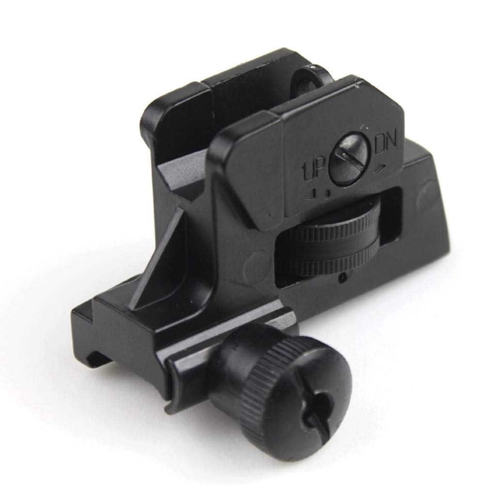 Visière arrière compacte amovible réglable en Métal Airsoft, Plage complète/réglage en Hauteur