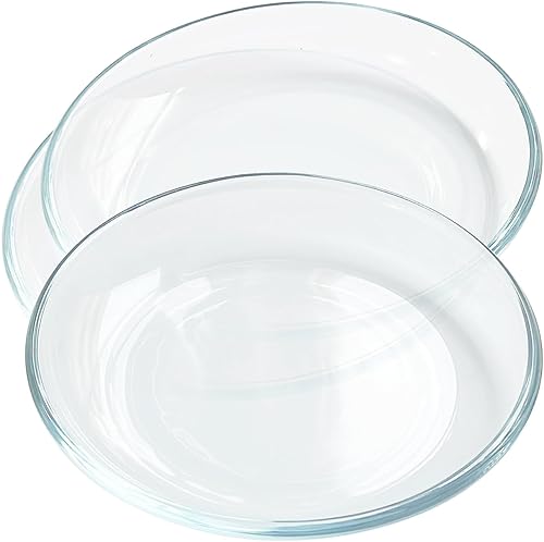 Miniatura 8 de VIPHIEC Platos redondos de vidrio templado de 7 pulgadas, pequeños mini aperitivos, frutas, ensaladas y pasteles, juego de 3