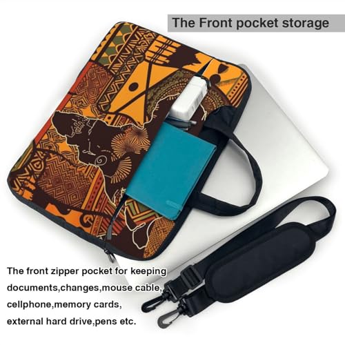 Bolso Tote para Laptop con patrón étnico Mapafricano miniatura 3