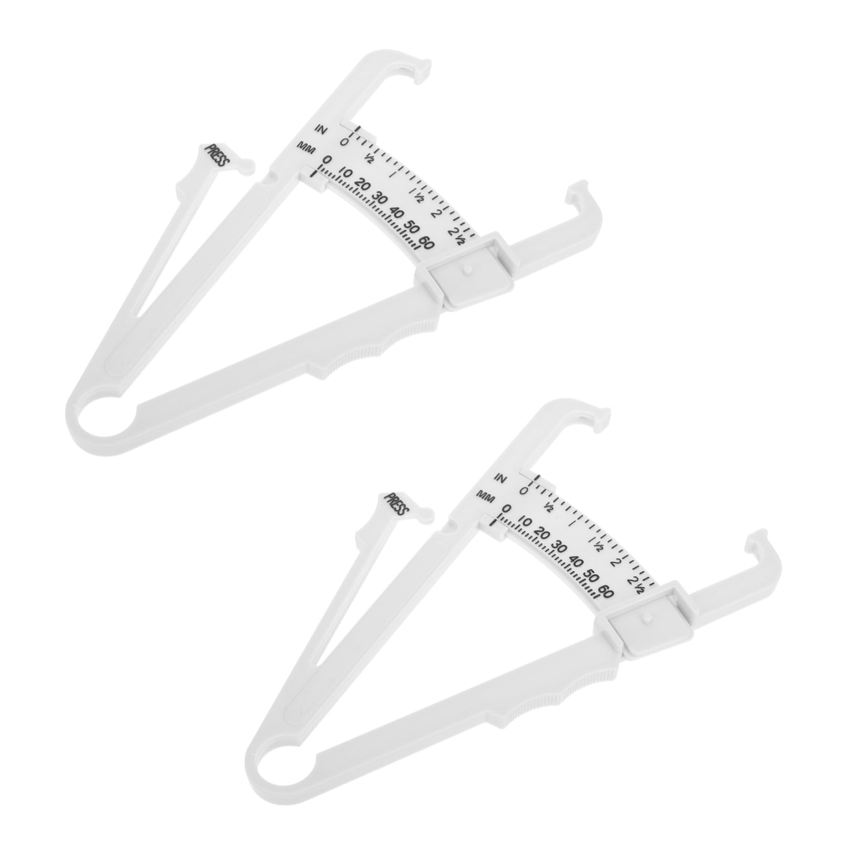 2Pcs Handheld Skinfold Caliper for Measurement Accurate Body Composition Tool with Centimeter and Scale for Fitness Tracking and