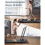 2 in 1 Laufband für Zuhause, Walking Pad Klappbar, 2,5 PS Laufband mit Armlehnen, Elektrisches Laufband mit LED-Anzeige und Fernbedienung, Geräuscharme für Zuhause/Büro (Schwarzes) – Bild 4