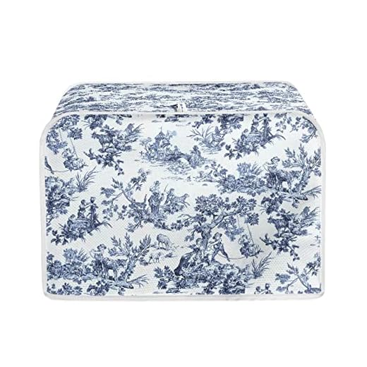 Kuiaobaty Cubierta para tostadora con estampado de país francés de 2 rebanadas para cocina, pequeño electrodoméstico, cubierta antipolvo para horno tostador de pan vintage, cubierta a prueba de polvo