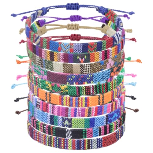 Bracelets tressés à la main, artisanat ethnique de qualité