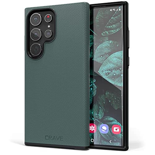 Crave for Samsung Galaxy S23 Ultra Case, Shockproof Protection Dual Layer Case for Samsung Galaxy S23 Ultra (6.8 inch) - Forest Green by Crave - Used condition - US$12.32