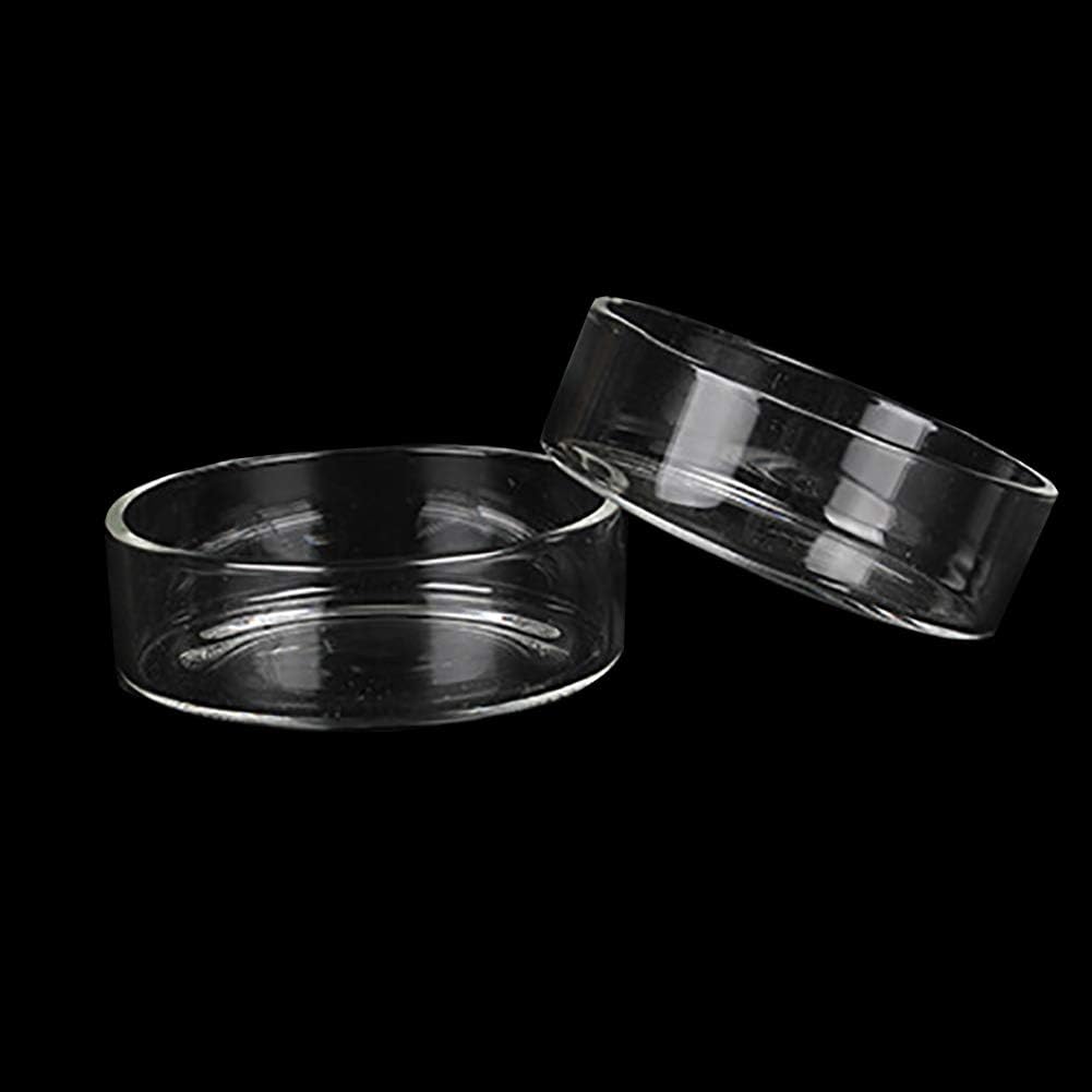 3 Pcs Clear Glass Reptile Feeding Dish Food Water Bowl Feeder Bowl Cup Basin Tray Container for Small Pets Reptile