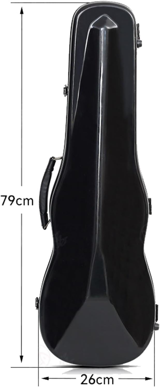 Violin instrument case Carbon Fiber Violin Case 4/4 Ultra-light Violin Bag Single Shoulder Portable Violin Case(A black)