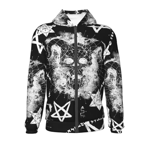 Devil Skull Kid Hoodies Boys Zip Up Sweatshirts Girls Pullover with Pocket2