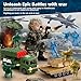 Kaelinda Army Men Action Figures, Army Toys for Boys Age 4-7 6-8 8-12, Toy Soldiers Playset Including Military Action Figures, Battle Mat & Weapon Gear Accessories, Green Army Guys Toys for Kids