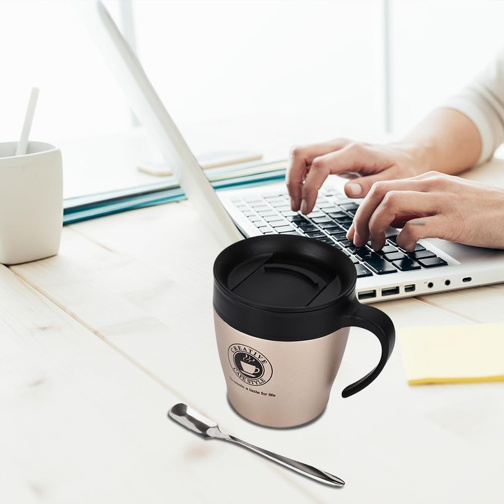 Tazza Campeggio Tazza Termica Caffe 530 Ml Da Viaggio, Bicchiere Termico In Tazza Isolante Sottovuoto 5 Ore Caldo 15 Freddo