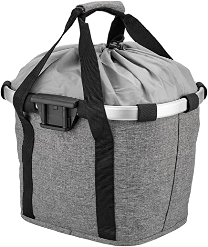 KLICKfix KF880TS Unisex – Erwachsene Twist Fahrradkorb, Silber, Uni
