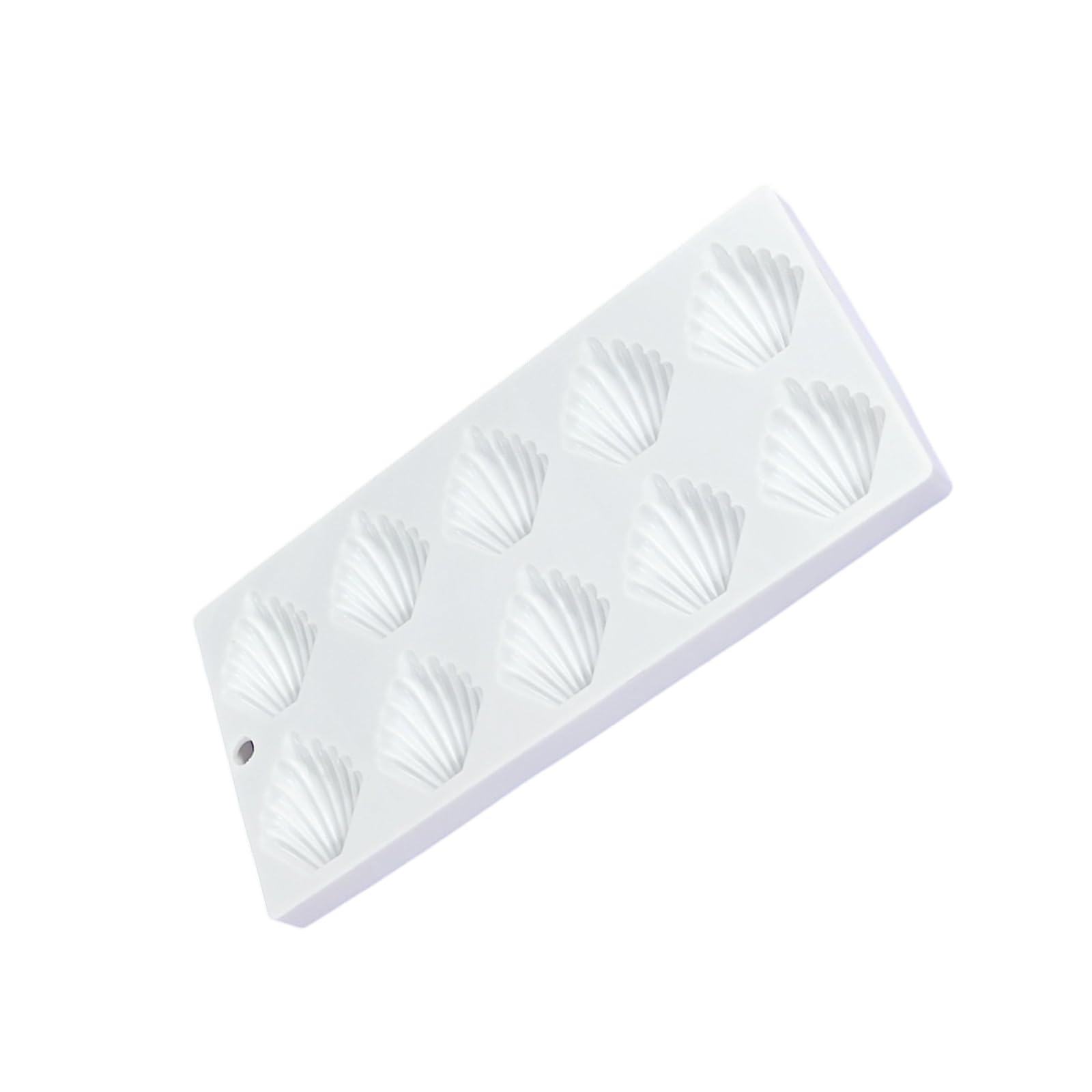 NEWFT Reusable 10 Cavity Silicones Shell Shape Baking For Homemade Madeleines And Mousses Dessert Pan Dishwasher Safe