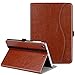 Ztotop iPad Mini 1/2/3 Case, Premium Leather Folio Stand Protective Case Smart Cover with Multi-Angle Viewing, Pocket, Functional Elastic Strap for iPad Mini 3/ Mini 2/ Mini 1 - Brown