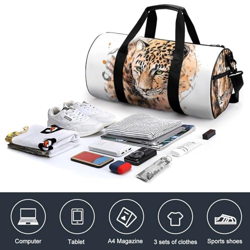 Sac de sport léopard 45x23x23cm pour optimiser vos bagages cabine