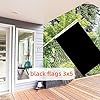 2 Pack Black Flags 5ft x 3ft Banners Pennant Double Stitched Vivid Color Plain Black Flags Polyester Decoration for Garden Room Game Parade Sport Events Festival Party 90 X 150cm with Brass Grommets #5