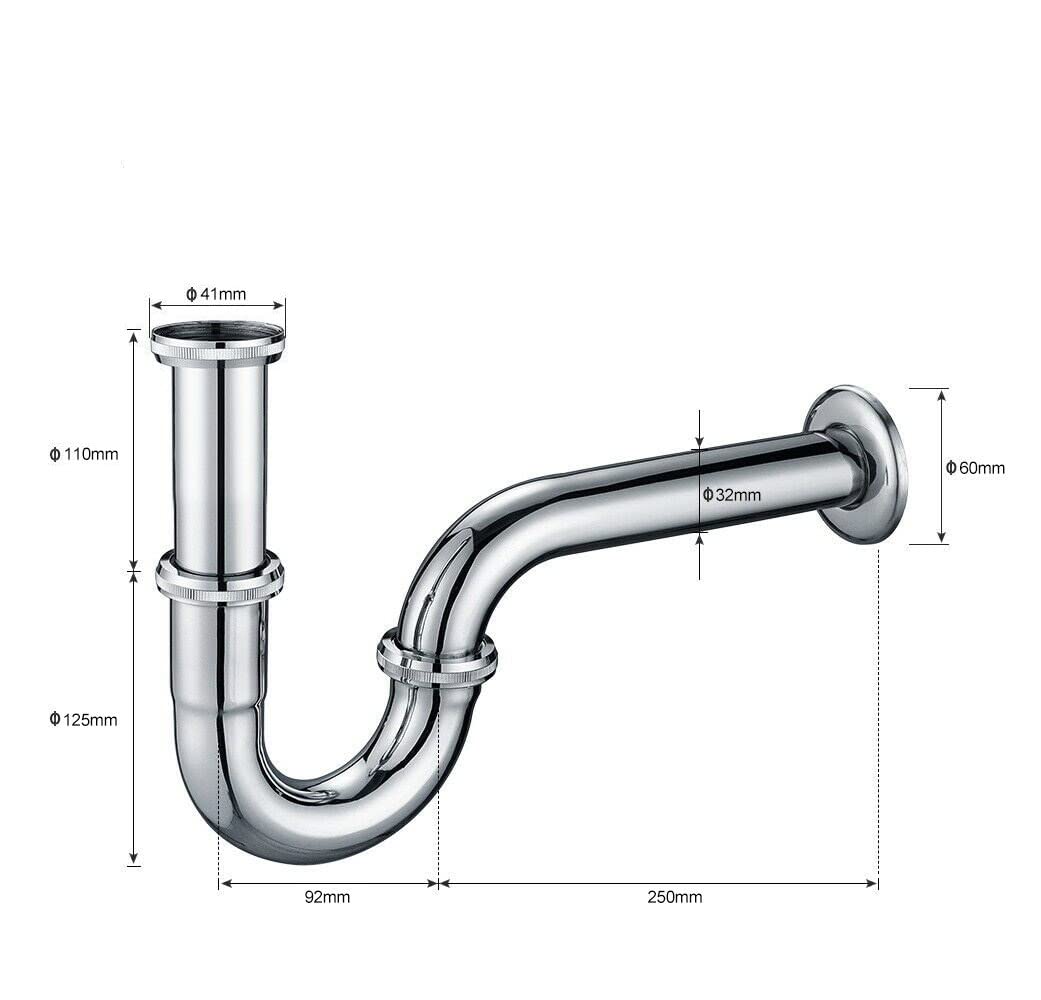 Belvit Waschbecken Komplettset Keramik, Tulpen Design, 60 cm, Weiß | Wandmontage, Einhebelarmatur Chrom, Vorwandelement, Röhrensiphon Messing, Pusher mit Überlauf, 2x SCHELL Eckventil