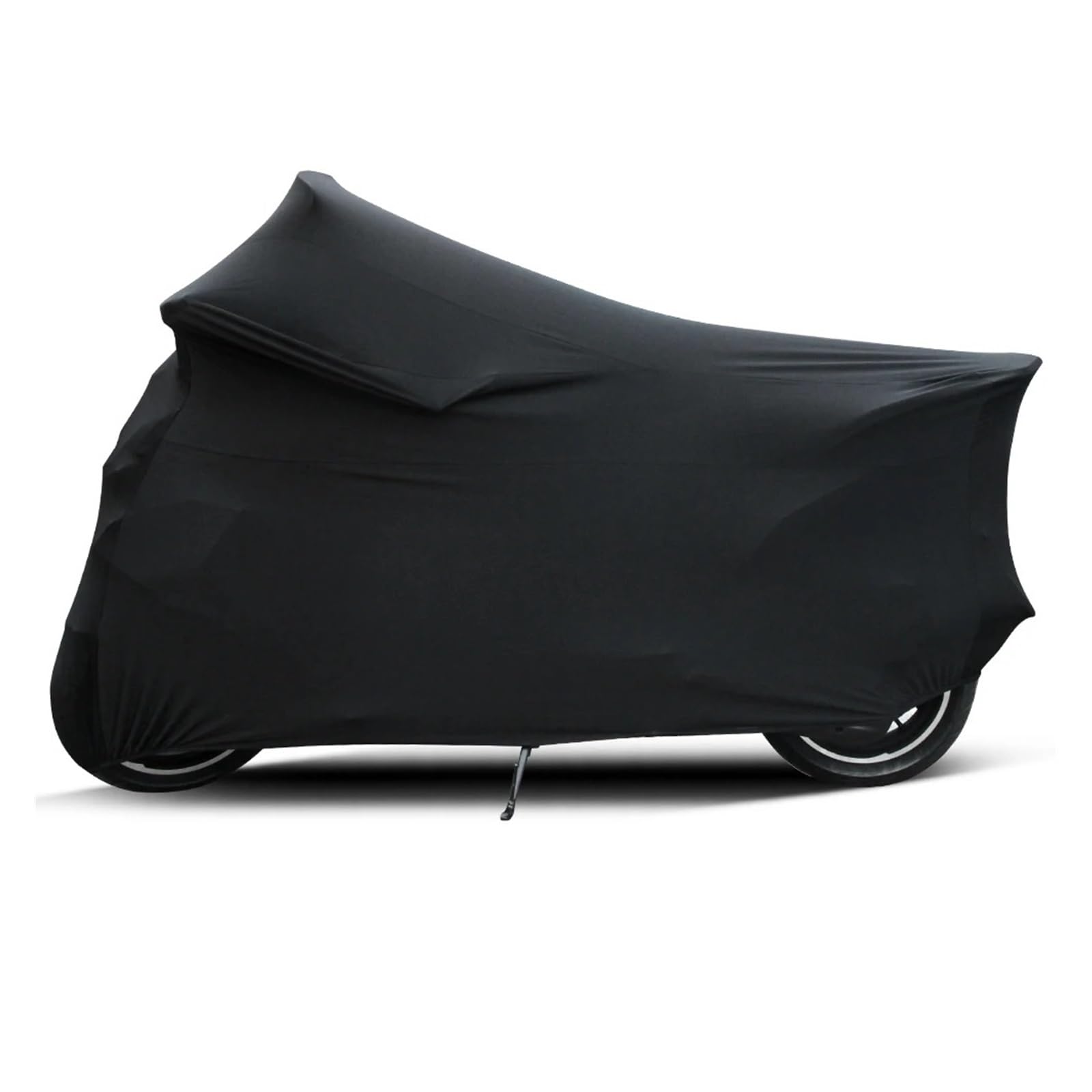 Motorradgarage Winterfest Für Motorradabdeckungen Aus Elastischem Stoff UV-Schutzabdeckung Universal-Motorroller-Fahrrad Für Den Innen- Und Außenbereich(Black)