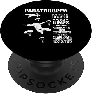 Funny US Airborne Paratrooper Definition Elite Soldier PopSockets Adhesive PopGrip