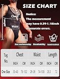 AIEOE Męskie body seksowne przezroczyste jednoczęściowe bielizna w paski bodysuit stringbody z zatrzaskiem bielizna Sissy siatka lingerie, czarny, Rozmiar uniwersalny