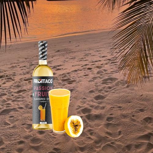 Image of Fruitaco Passion Fruit Syrup : Perfect Mixer For Enhancing Mocktails & Cocktails, Shakes, Drinks, And Mojitos At Parties, Conveniently Packaged In A 750Ml Bottle| Non-Alcoholic