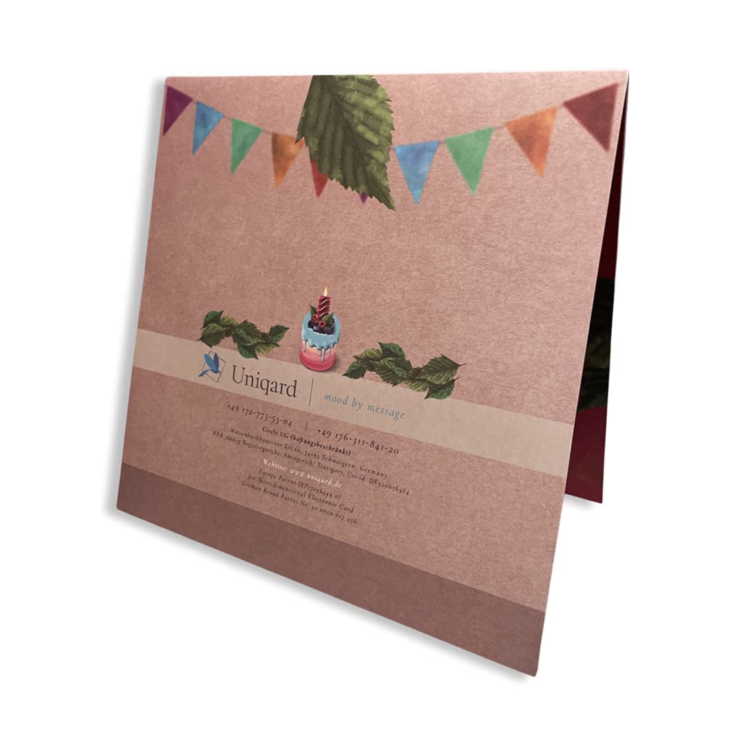 UNIQARD® Carte D'anniversaire Pop-up 3D Pour Homme Gâteau De
