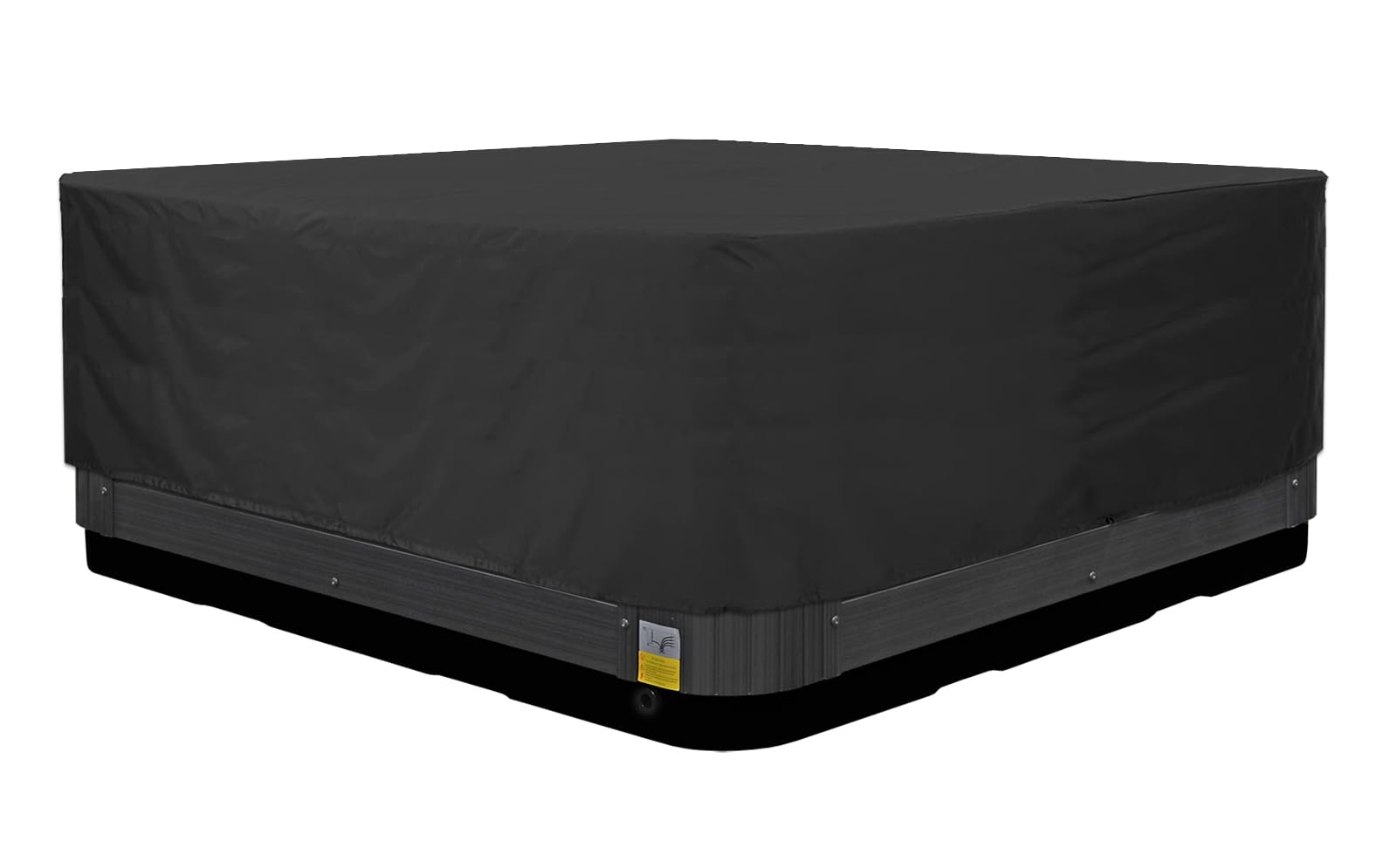 BaCover Garden Waterproof Hot Tub Cover, Square SPA Covers 210D Oxford Fabric Cover Protectors Outdoor Furniture Protective Covers for Hot Tub/Spas,Black,220x220x85cm