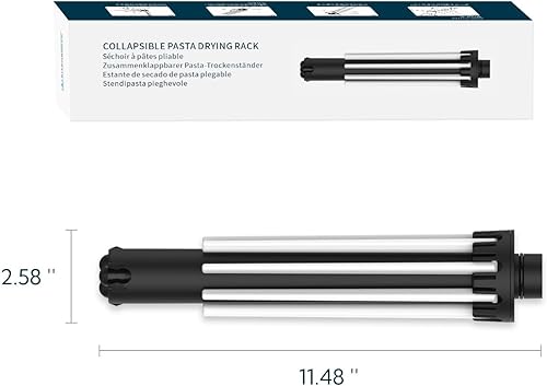 Miniatura 8 de KITCHENDAO Estante de secado de pasta plegable, compacto para un fácil almacenamiento, instalación rápida, estante plegable para secadora de pasta,