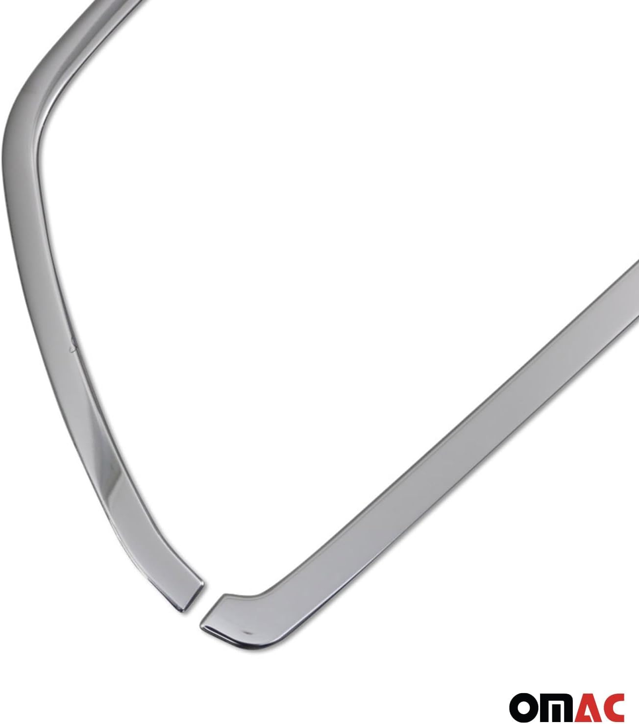 OMAC Stainless Steel Chrome Cover Trim Protector | Fits Mercedes Sprinter W906 2014-2018 | Front Bumper Grille Cover Frame Kit 2 Pcs.