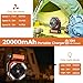 Imagen de KITWLEMEN Ventilador de camping con luz, 20000 mAh
