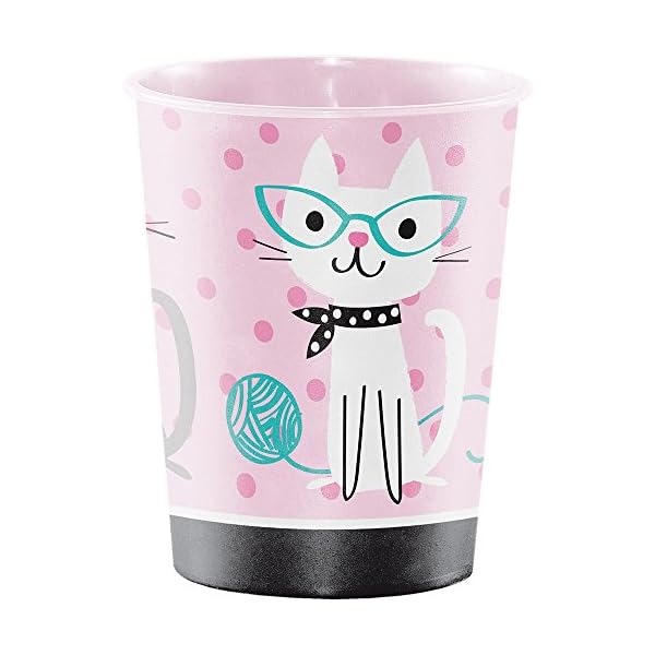 Creative Converting PurrFECT 12Count Plastic Keepsake Party Cups